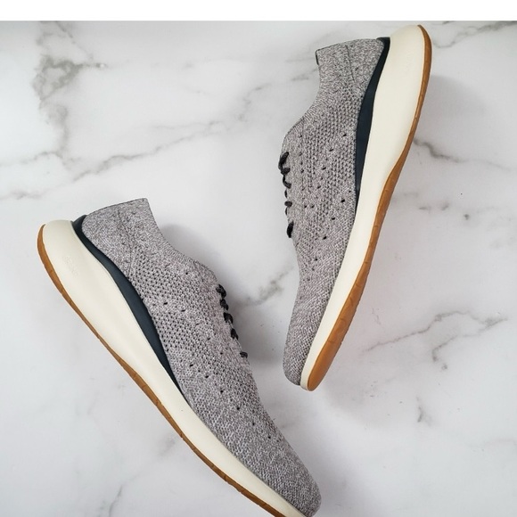 COLE HAAN Grand Troy Knit Oxford Shoe Men’s Dress Sneaker Gray - Picture 3 of 8